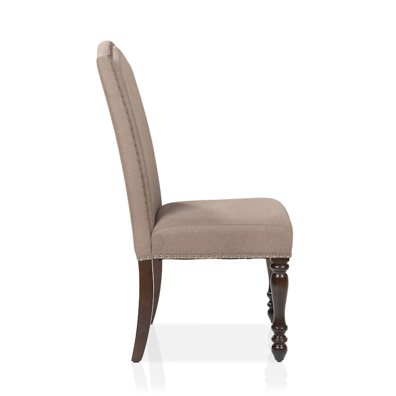 Ketz Taupe Fabric Dining Chairs (Set of 2) by Furniture of America