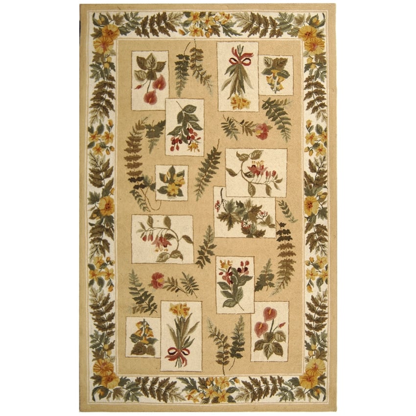 SAFAVIEH Handmade Chelsea Damask French Country Wool Rug