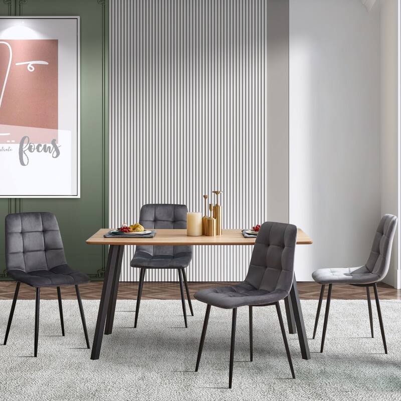 Mid Century Modern Velvet Dining Chairs Set Of 2 For Kitchen, Living Room