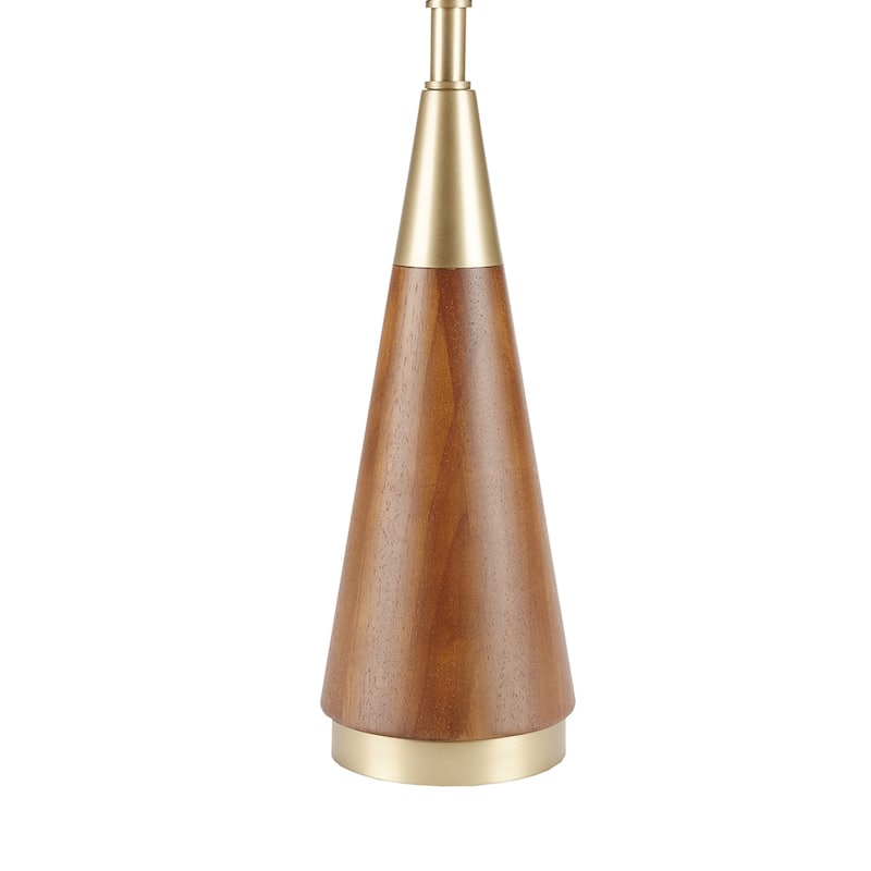Triangular Table Lamp - Gold+Brown