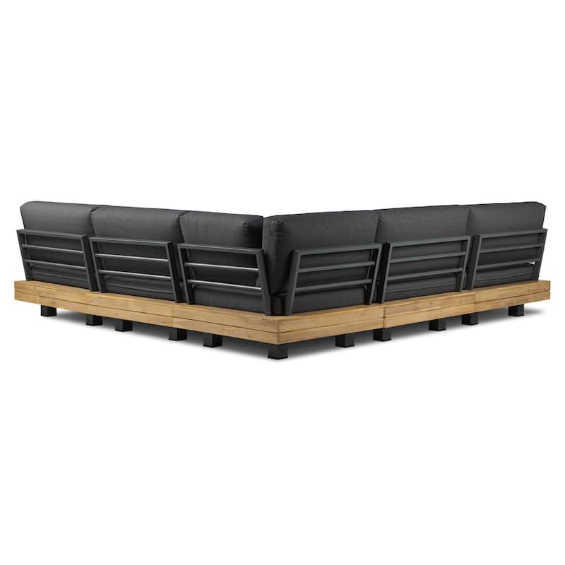 Poly and Bark Celenza Modular Full-Corner Sectional Set with Coffee Table
