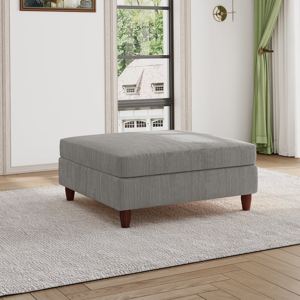 Large Corduroy Ottoman