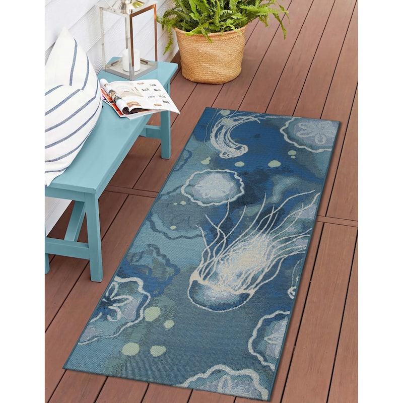 Liora Manne Esencia Jelly Fish Indoor/Outdoor Mat