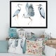 preview thumbnail 9 of 8, Designart "Heron Birds II" Traditional Framed Art Print 20 In. Wide x 12 In. High - Black