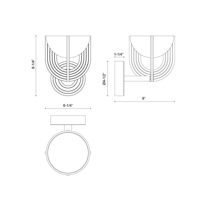Alora Lighting WV362106-UNV Colette 9" Tall LED Bathroom Sconce