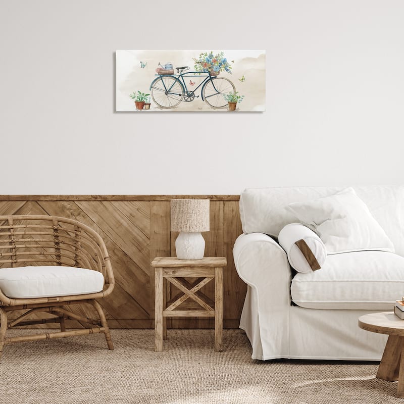 Stupell Garden Bicycle & Florals Canvas Wall Art Design By Nan