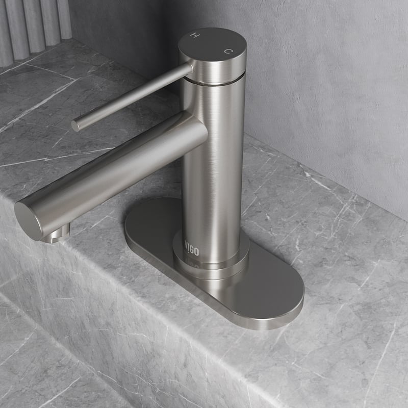 VIGO 5.5" L Bathroom Deck Plate in Brushed Nickel