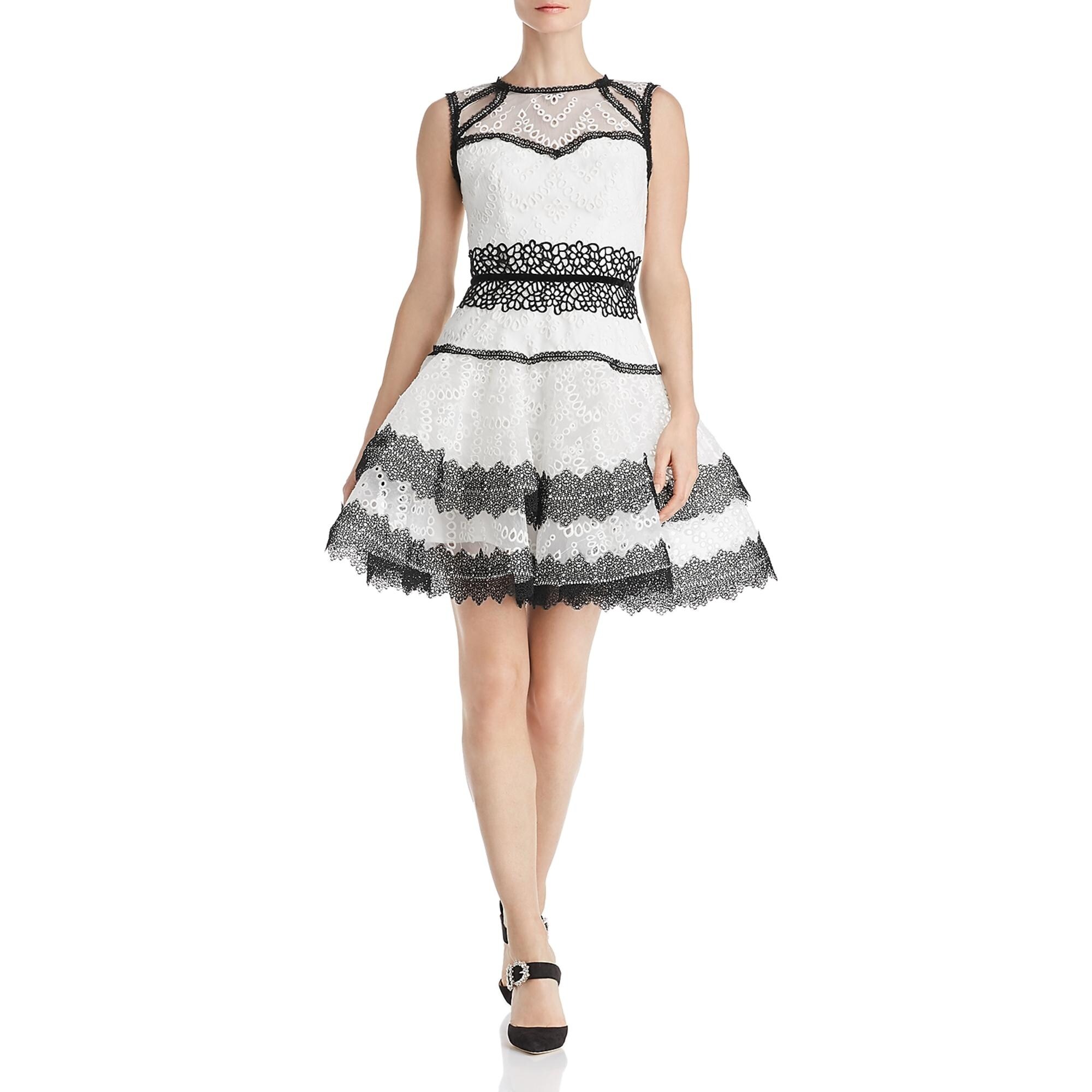 bronx and banco black lace dress