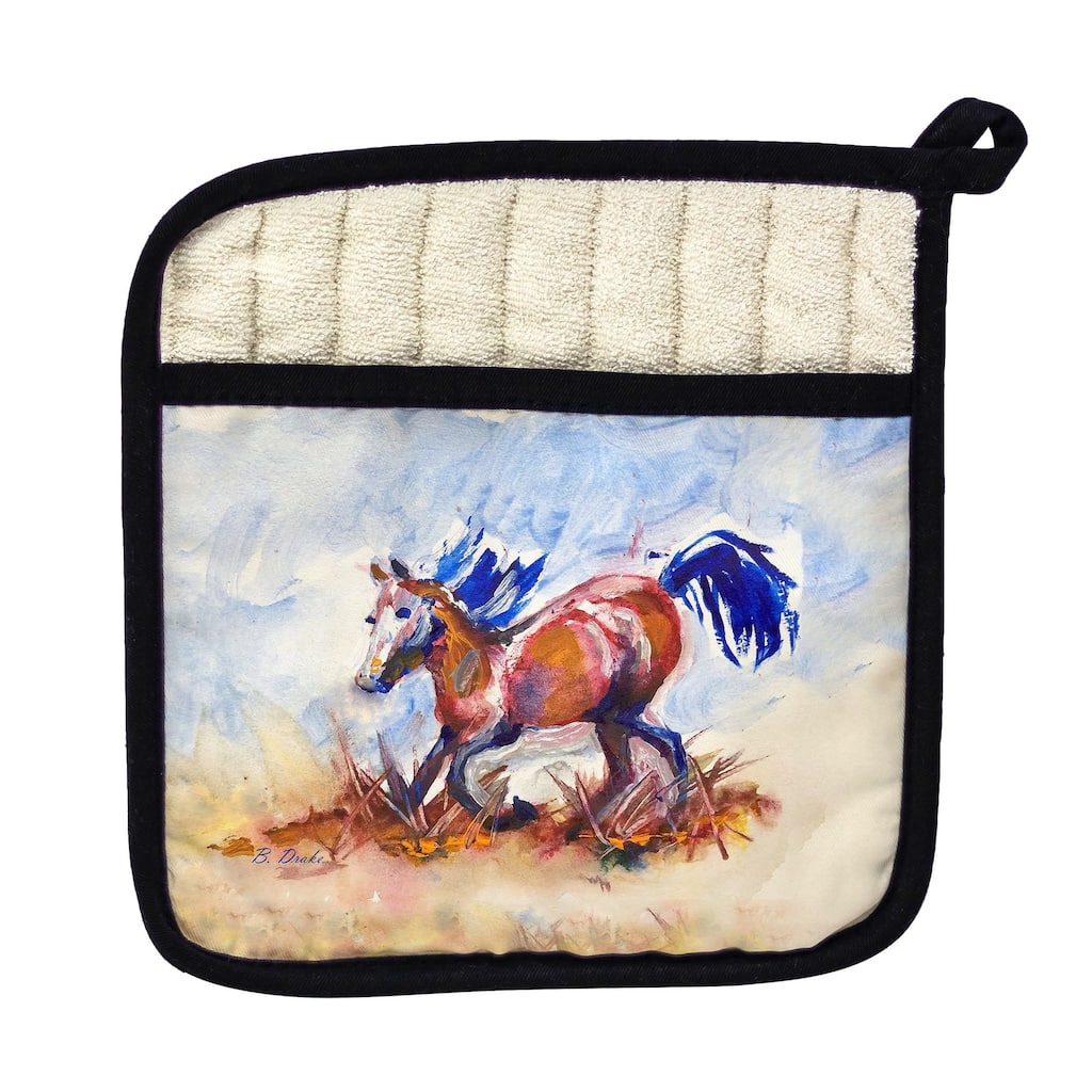 Betsy's Wild Horse Pot Holder - 9x9