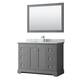 Option Dark Gray / White Carrara Marble Top / Polished