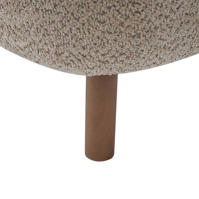 Scott Living - Aurora Modern Upholstered Accent Chair with High-Resilience Seat Cushion, Sculptural Backrest & Solid Wood Legs