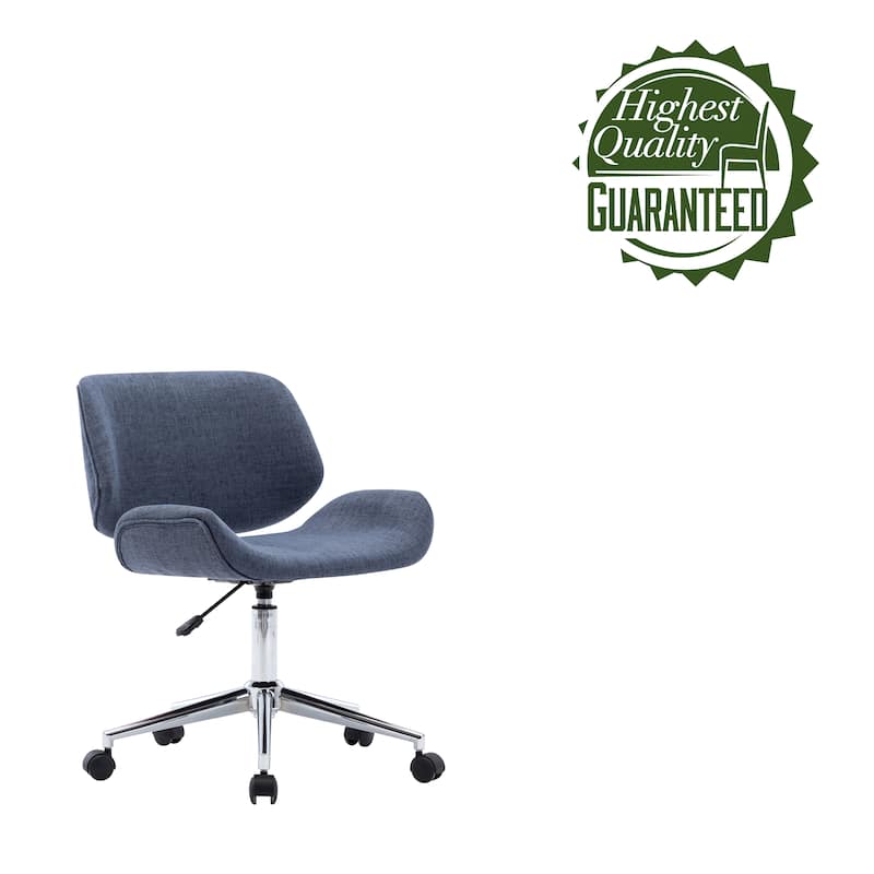 Porthos Home Orli Faux Leather or Fabric Mid-Century Office Chair