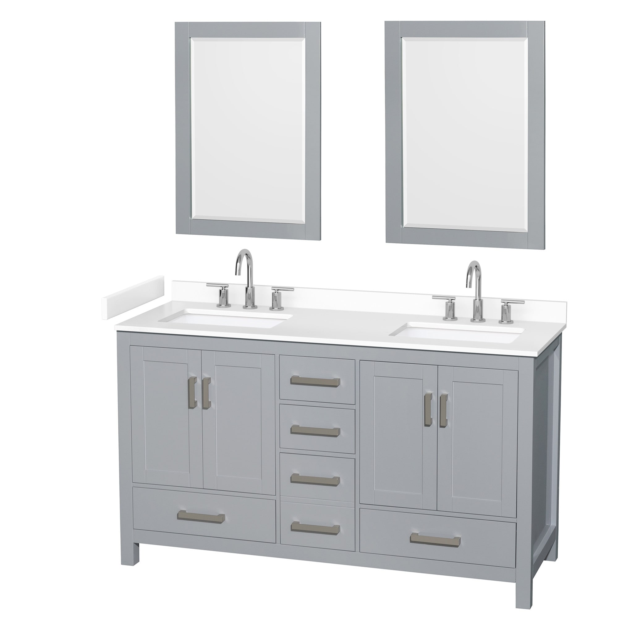 Wyndham Collection WCS141460D-VCA3-US3M24 Sheffield 60" Free Standing