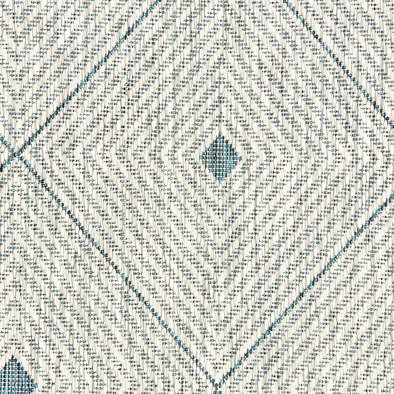Sevita Sadie Contemporary Geometric Blue/Gray Durable Performance Indoor/Outdoor Area Rug