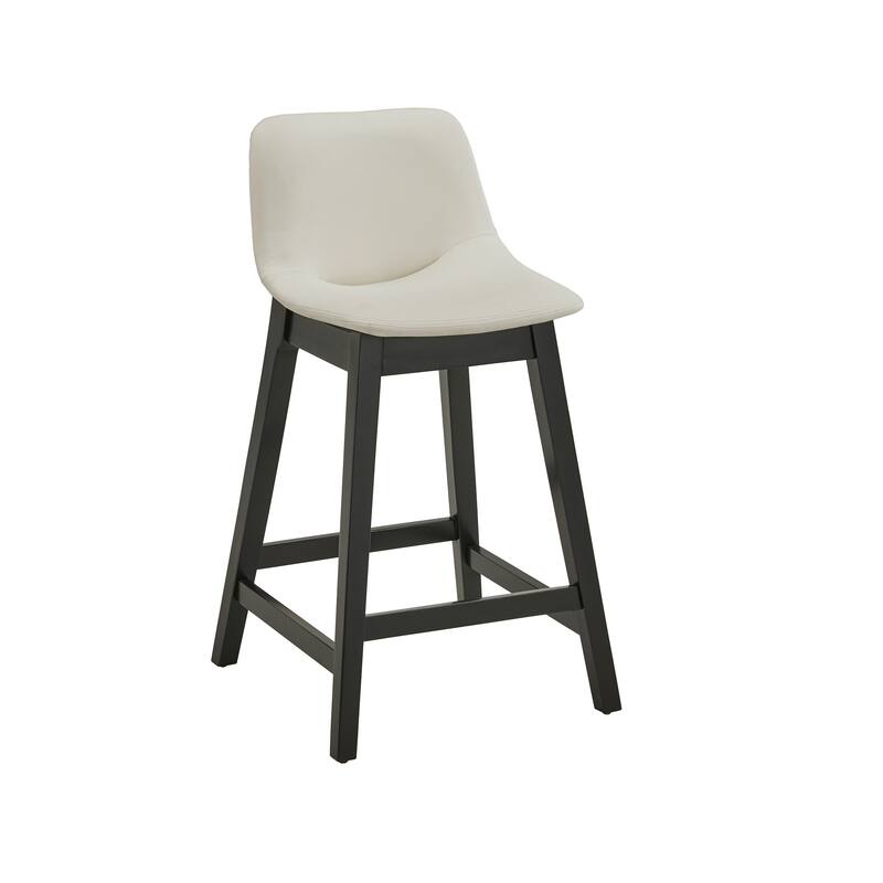 Savinhill Black Finish Vegan Leather Counter Height Chair (Set of 2) by iNSPIRE Q Modern