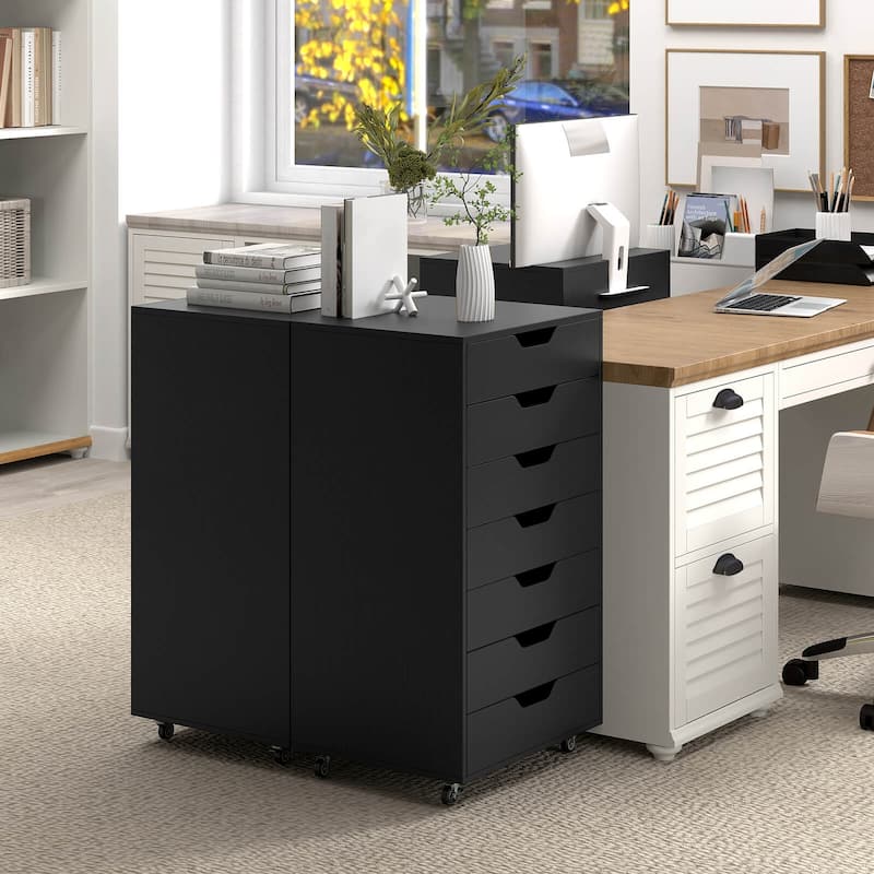 Costway 7-Drawer Chest Mobile File Cabinet Vertical Filing Organizer - See Details