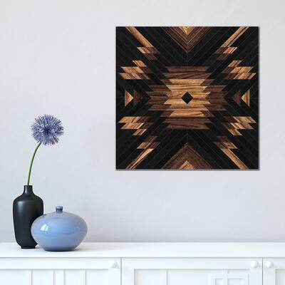 iCanvas "Urban Tribal Pattern No.7 - Aztec - Wood" by Zoltan Ratko Canvas Print