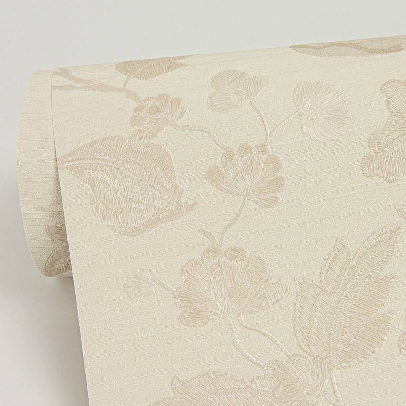 Sirpi Vittoria Cream Floral Wallpaper - 20.5 x 396 x 0.025