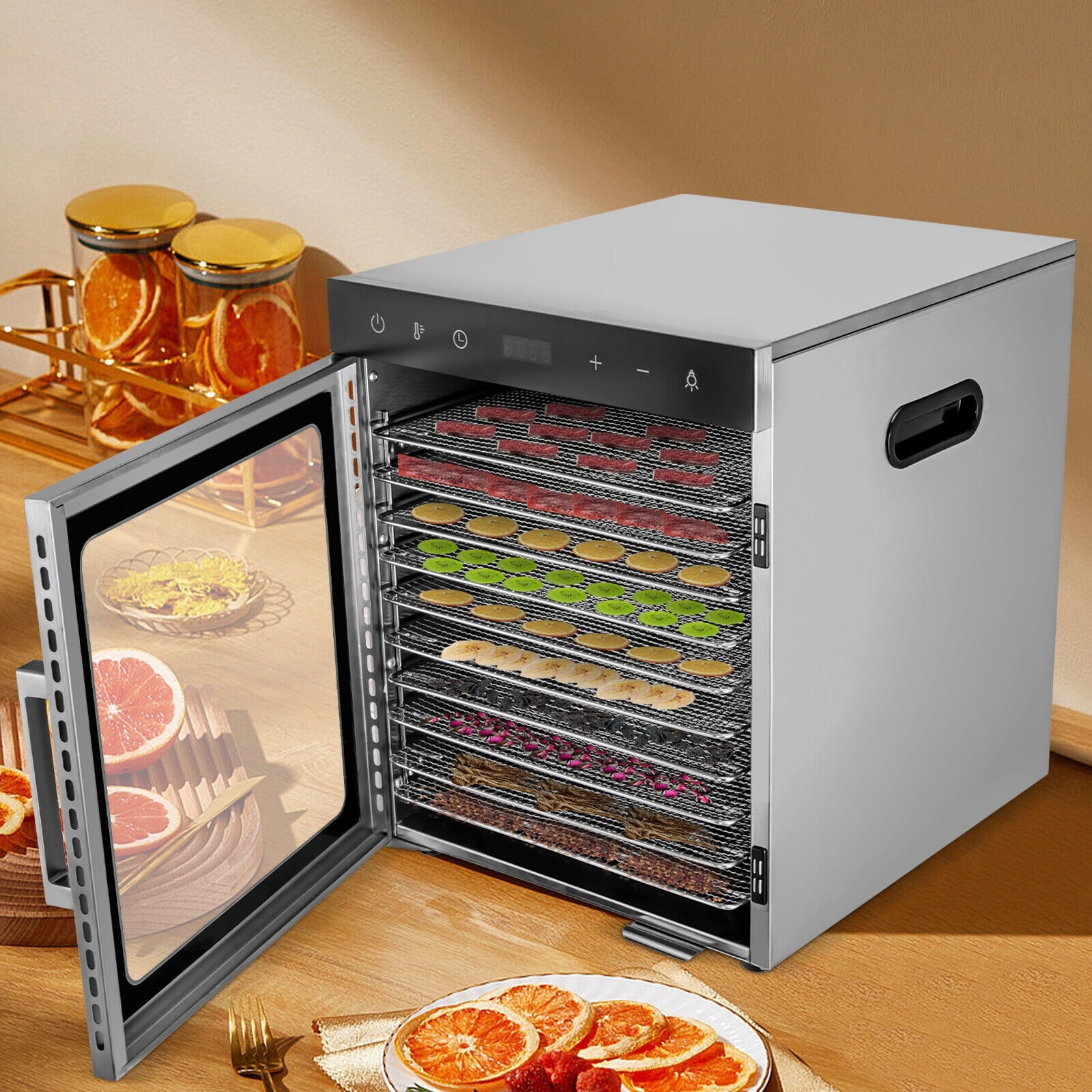 Food Dehydrator, 6 Layers Dryer Machine with Temperature Control For  Kitchen US Plug 110V 