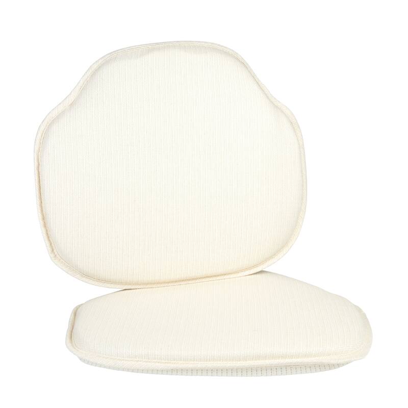 Klear Vu Gripper Omega Windsor Dining Chair Cushion Set - Set of 6 - Ivory