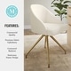 preview thumbnail 69 of 75, Martha Stewart Upholstered Stationary Swivel Home Office Chair