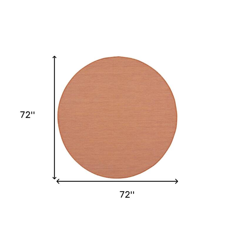 HomeRoots Contemporary Round Outdoor Rug - 6' Round