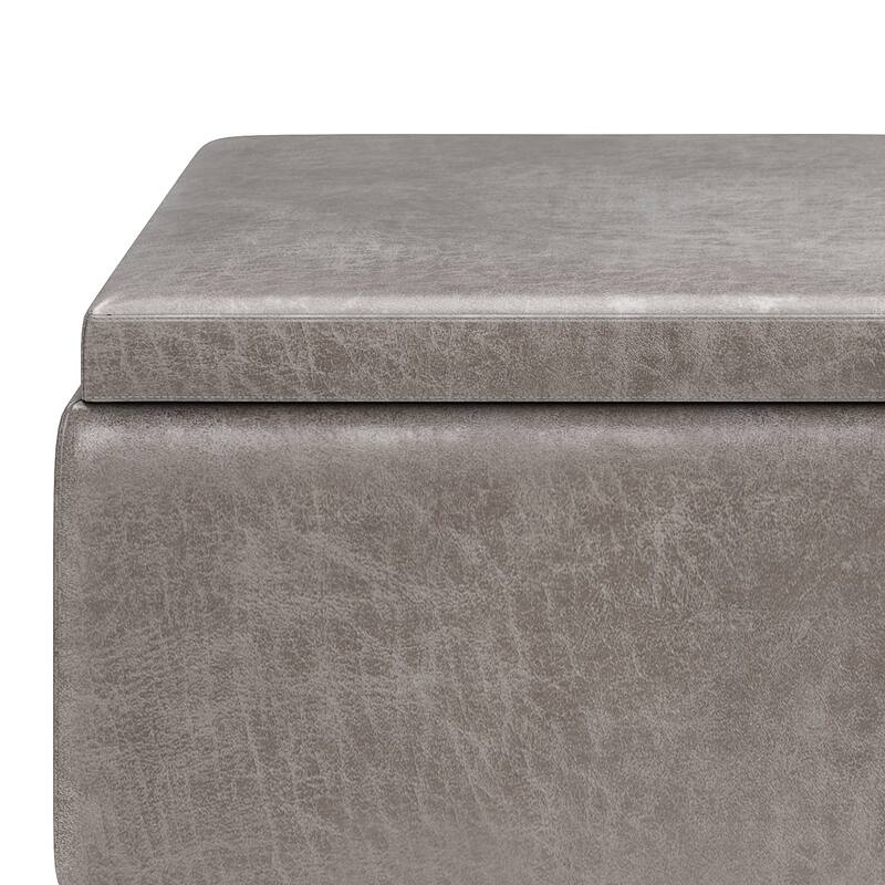 Tray Top Small Coffee Table Storage Ottoman