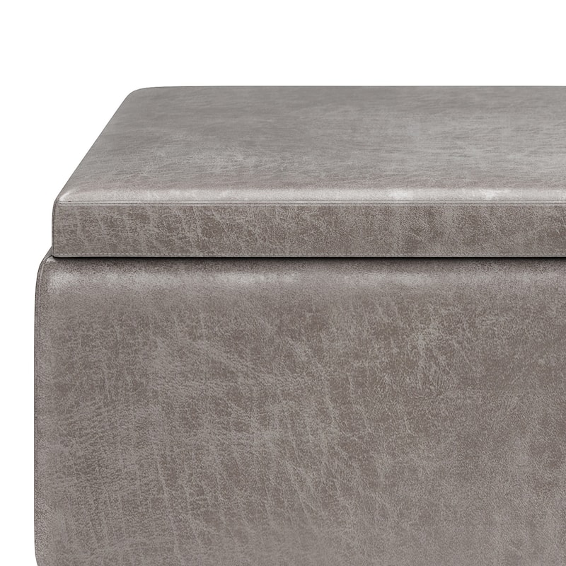WYNDENHALL Ethan 34 inch Wide Mid Century Modern Rectangle Table Ottoman