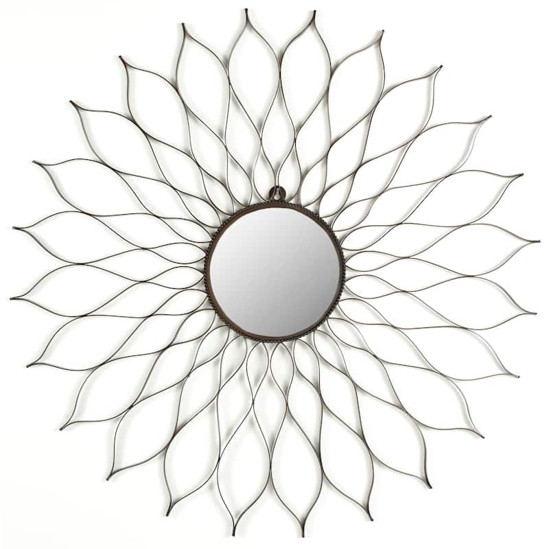 SAFAVIEH Handmade Jazmine Art Rustic Flower 35-inch Decorative Mirror - 35" x 35" x 0.5" - 35Wx35Dx1H