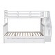 preview thumbnail 4 of 18, Multifunctional Design Wood Bunk Bed with Maximized storage space, Ladder, Surdy Construction, White