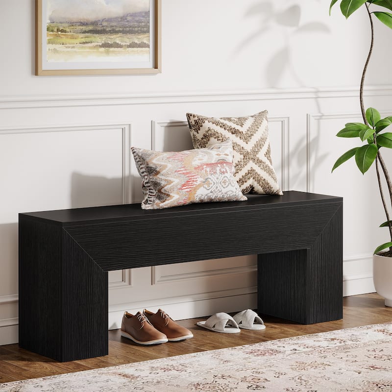 47-Inch Wood Entryway Bench Dining End of Bed Bench