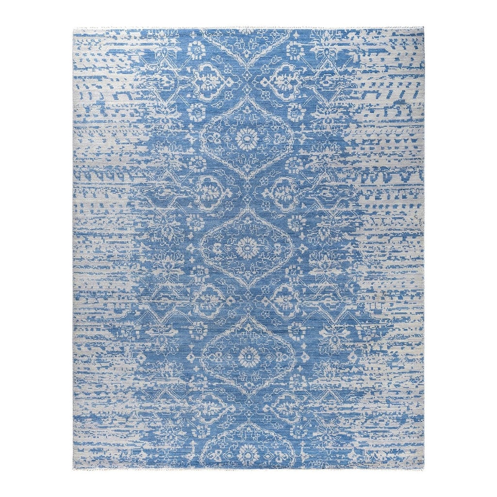 Modern One-of-a-Kind Handmade Area Rug - Gray, 8' 1" x 10' 1" - 8' 1" x 10' 1"