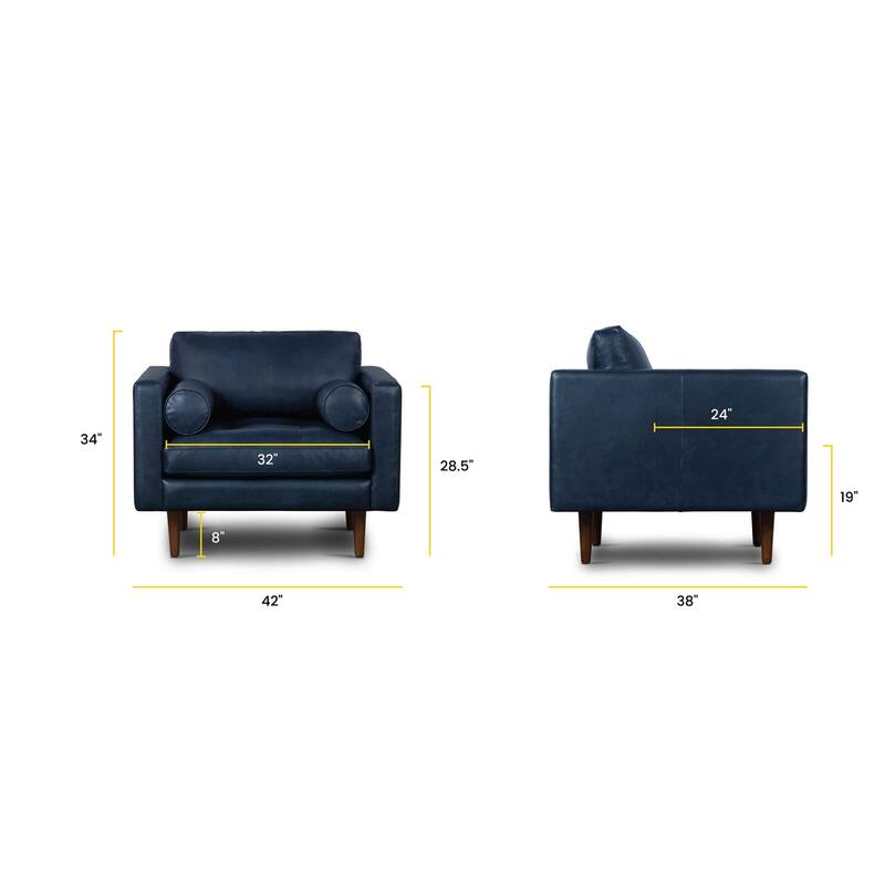 Poly and Bark Napa Lounge Chair - Genuine Italian Leather