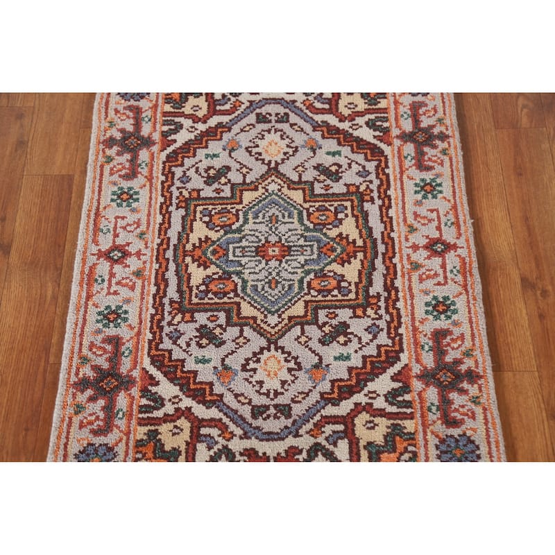 Heriz Serapi Oriental Rug Handmade Geometric Wool Carpet - 2'0"x 3'0"