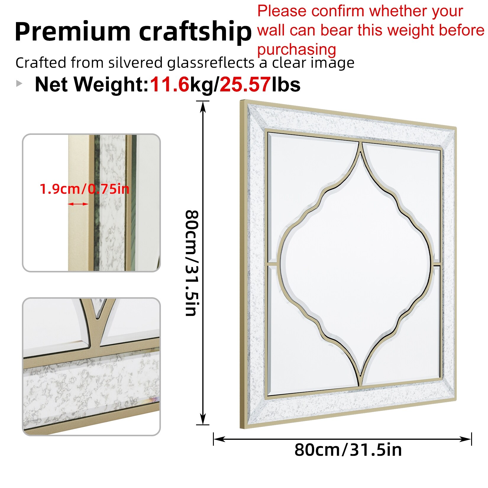 Square Glass Bathroom Wall Vanity Mirror - Bed Bath & Beyond