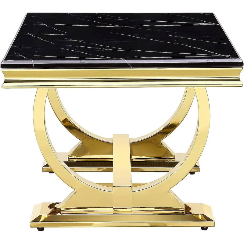 Luxury Circle Base Coffee Table 48 inches Rectangle Living Room Tea Table Sofa Coffee Table for Living Room