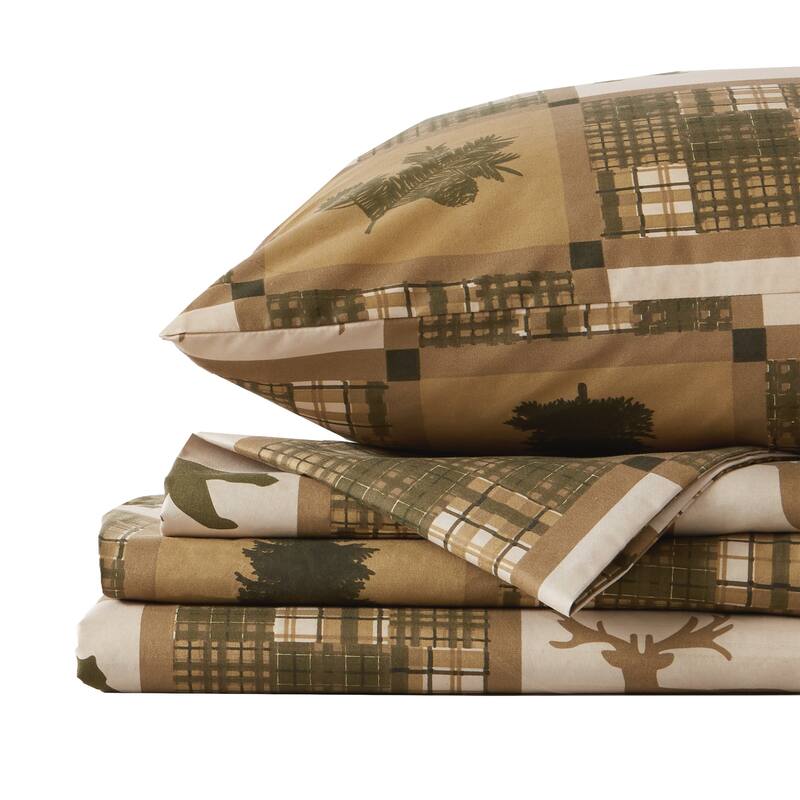 Lodge Printed Ultra-Smooth Microfiber Bed Sheet Set by Great Bay Home