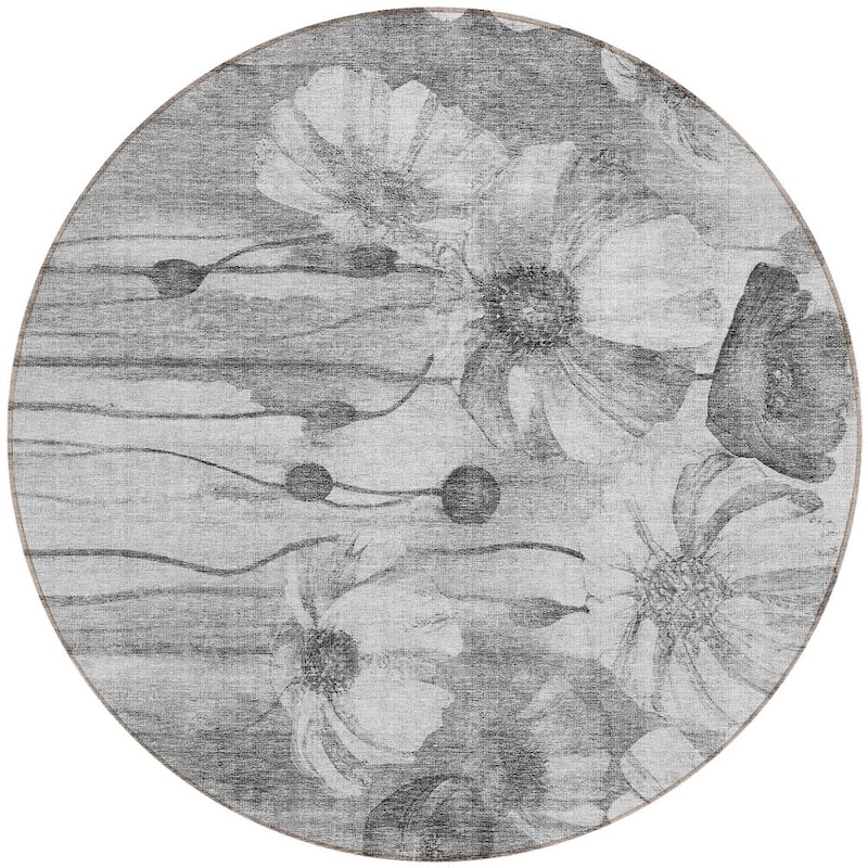 HomeRoots Floral Transitional Rectangle Outdoor Rug