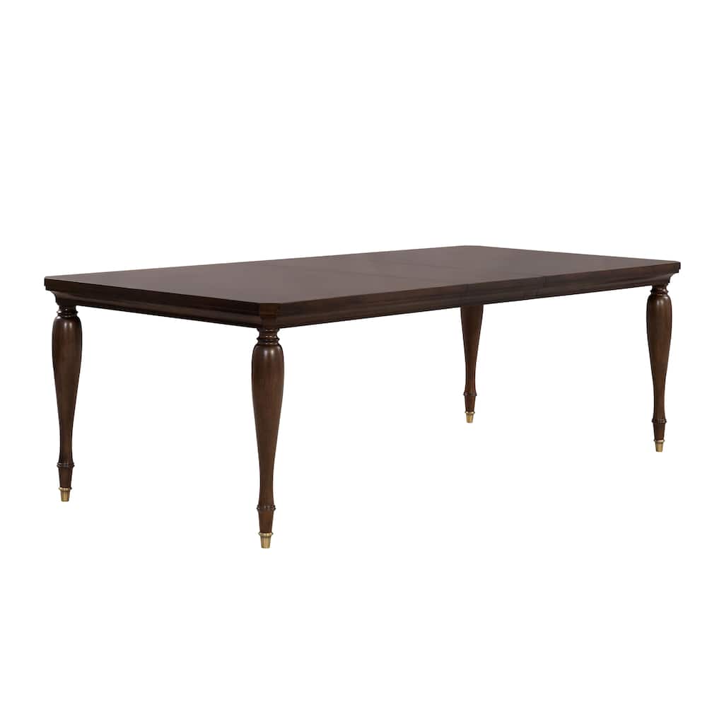 Furniture of America Prylen Modern Dark Cherry Solid Wood Extendable Dining Table