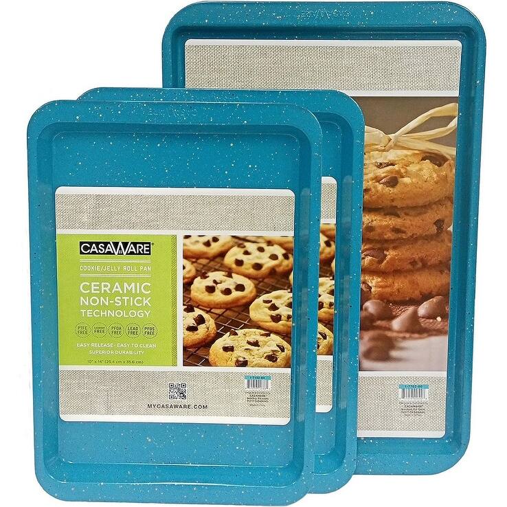 casaWare 3pc Multi-Size Cookie Sheet/Jelly Roll Pan Set
