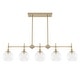 preview thumbnail 3 of 26, Hunter Xidane 5 Light Linear Chandelier - Dining Room, Kitchen Island - Contemporary, Transitional, Mid-Century Modern - 5-Light