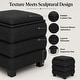 preview thumbnail 13 of 30, Aria Home Tessa Storage Ottoman Cube with Tray Top Seat Bench