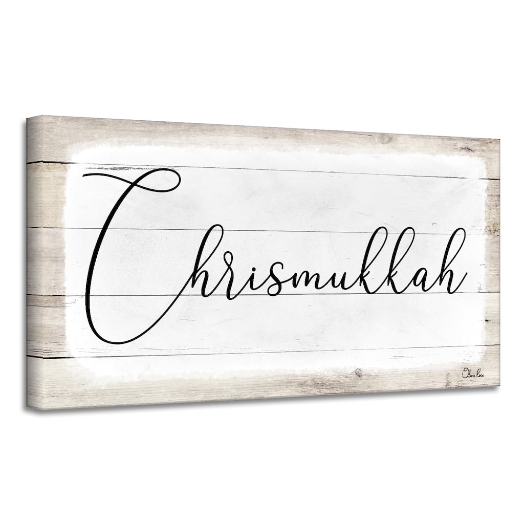 Ready2HangArt 'Chrismukkah' Hanukkah Canvas Wall Art by Olivia Rose