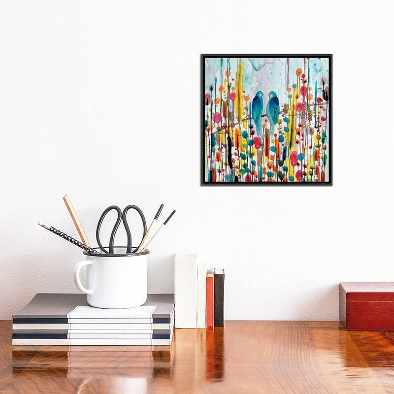 iCanvas "We" by Sylvie Demers Framed