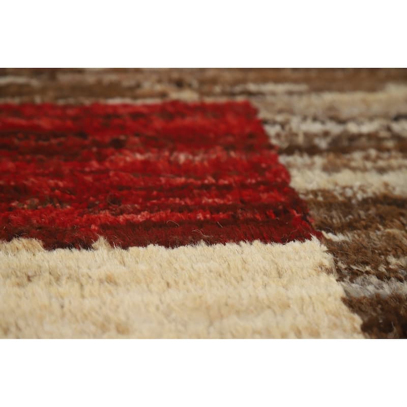 Moroccan Oriental Area Rug Hand-Knotted Wool Carpet - 5'9" x 8'2"