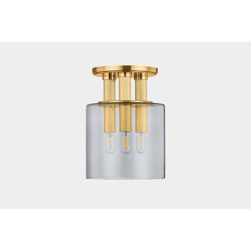 Hudson Valley Lighting 5133 Crystler 3 Light 9" Wide Flush Mount