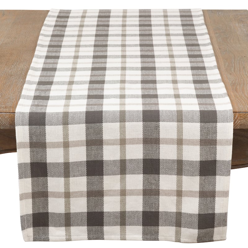 Yuri Collection Classic Plaid Design Cotton Table Runner