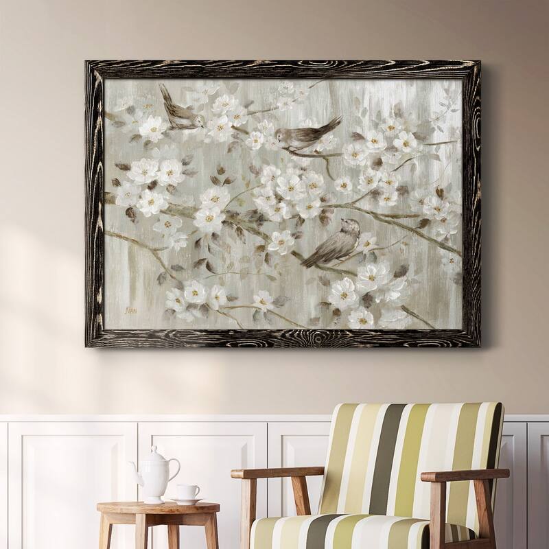 Neutral Spring Birds-Premium Framed Canvas - Ready to Hang