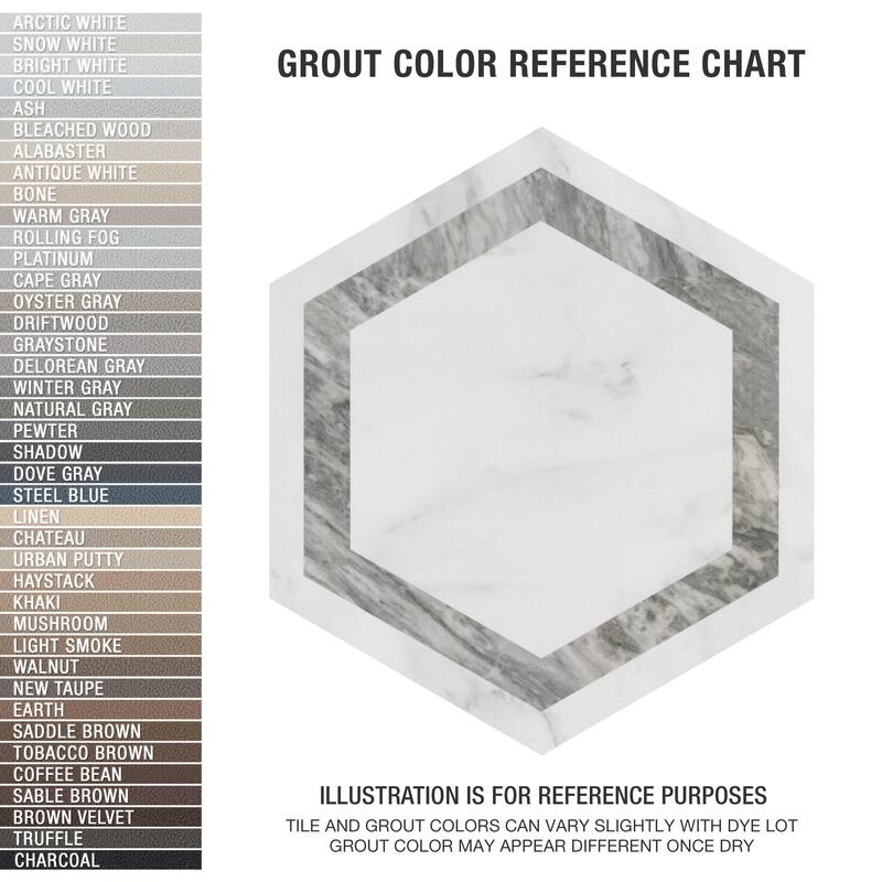 Merola Tile Marbilia Hex Venato Grey Geo with Biotech 11" x 13" Porcelain Floor and Wall Tile