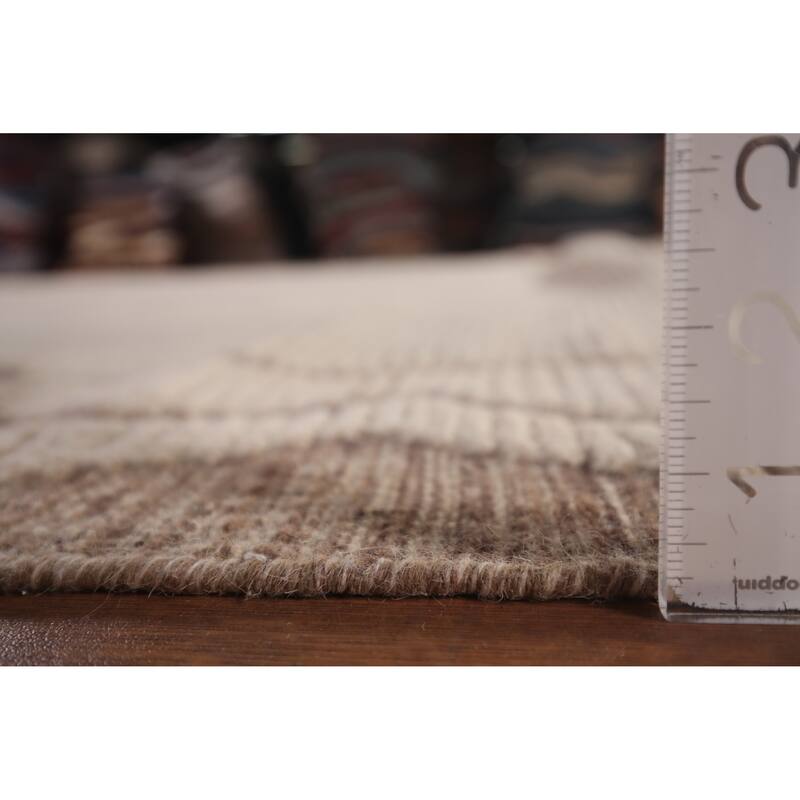 Ivory Moroccan Oriental Large Area Rug Handmade Wool Carpet - 11'8"x 15'1"